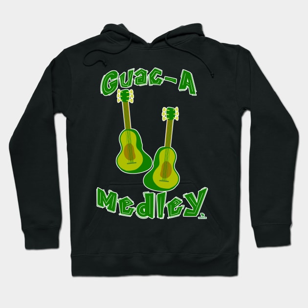 Guac Medley Guacamole Avocado Guitar Slogan Hoodie by Tshirtfort